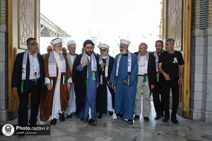 تشرف جمعی از  مسئولان کشور فلسطین به بارگاه منور رضوی