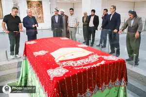 تشرف جمعی از موکب داران اهل سنت آذربایجان غربی به حرم مطهر رضوی