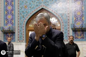 تشرف وزير کشور جمهوری اسلامی پاكستان به حرم مطهر رضوی