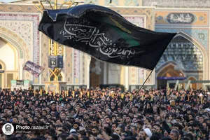 آیین چهارپایه خوانی روز شهادت امام رضا علیه&zwnj;السلام در حرم مطهر رضوی -2