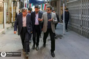 بازدید شهردار مشهد از فعالیت&zwnj;های عمرانی حرم مطهر رضوی