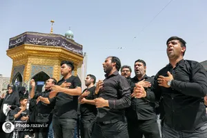 عزاداری روز تاسوعای حسینی در حرم مطهر رضوی