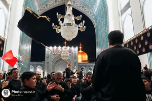 عزاداری دهه اول محرم خیمه انصار الحسین در حرم مطهر رضوی