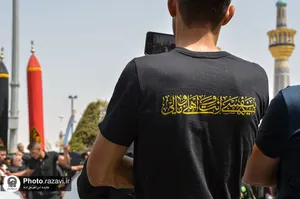 حضور دسته های عزای حسینی در خیابان&nbsp;های منتهی به حرم مطهر رضوی-1