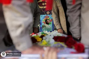 تشییع شهید مدافع امنیت حسن براتی در مشهد مقدس