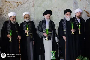 آیین خطبه خوانی شب شهادت امام رضا علیه السلام در حرم مطهر رضوی - 3