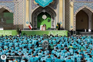 مراسم اذن خدمت و تشرف نیروهای خدمات شهری به حرم مطهر رضوی