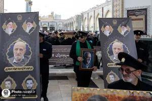 تشییع پیکر مرحوم سید جواد حجازی در حرم مطهر رضوی