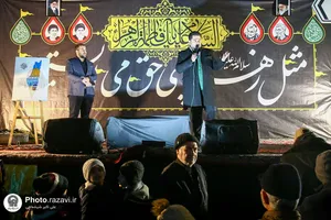 تشییع پیکر شهید گمنام دفاع مقدس در بلوار سجاد مشهد