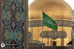 بارش باران بهاری در حرم مطهر رضوی
