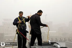 سیاه&zwnj;پوشی حرم مطهر رضوی در آستانه ماه محرم