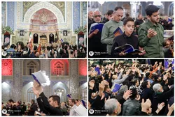 طنین دعا و الهی العفو زائران در سومین شب قدر