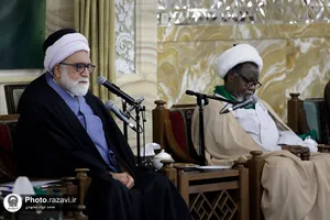 دیدار جمعی از علمای مشهد با شیخ ابراهیم زکزاکی و تولیت آستان قدس رضوی