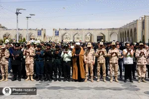 تشییع پیکر شهید مهدی گلشاهی در حرم مطهر رضوی