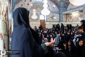 مراسم عزاداری ویژه بانوان در حرم مطهر رضوی