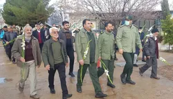 گل باران قبور مطهر شهدا در فارس