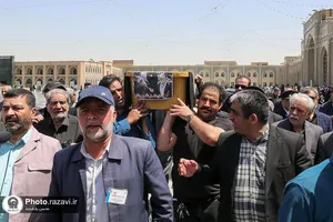 تشییع پیکر فضل&zwnj;الله برهانی در حرم مطهر رضوی