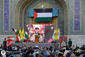 اجتماع همبستگی با جبهه مقاومت فلسطین در حرم مطهر رضوی