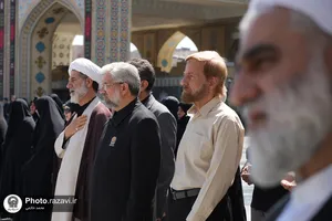 تشییع پیکر حجت&zwnj;الاسلام کریم عبدالهی نژاد در حرم مطهر رضوی

