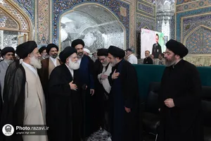 مراسم بزرگداشت آیت&zwnj;الله سیدموسی شبیری زنجانی در حرم مطهر رضوی