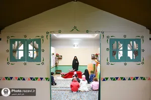 هیئت کبوترانه در رواق کودک حرم مطهر رضوی