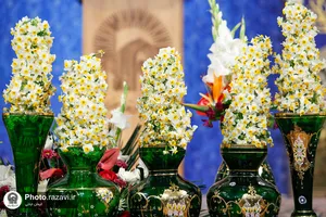 اهدای 8 هزار شاخه گل نرگس به حرم مطهر رضوی