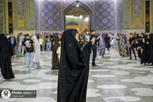 بارش باران تابستانی در حرم مطهر رضوی