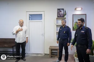 بازدید خدام حرم مطهر رضوی از آتش&zwnj;نشانی حرم امام رضا علیه&zwnj;السلام 
