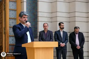 نواختن زنگ انقلاب در دبیرستان پسرانه علوم و معارف اسلامی امام رضا(علیه&zwnj;السلام)
