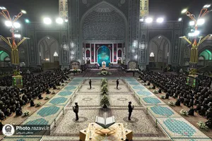 آیین خطبه خوانی شب شهادت امام رضا علیه السلام در حرم مطهر رضوی -2