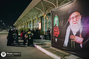 استقبال از زائرین گرجستانی در فرودگاه مشهد