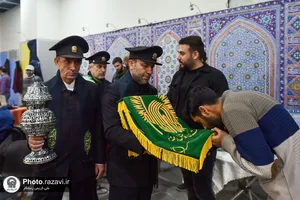 حضور خدام حرم مطهر رضوی در جمع شرکت کنندگان رویداد جان فدا