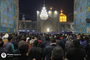 مراسم وداع معتکفین رجبیه در حرم مطهر رضوی