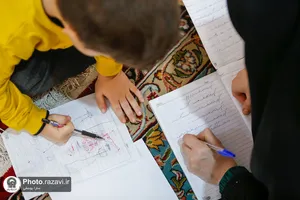 خوشنویسی آیات قران کریم در حمایت از مردم غزه