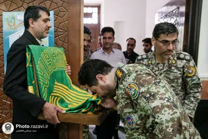 حضور خدام بارگاه منور رضوی در پادگان پدافند هوایی امام رضا علیه السلام
