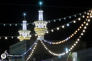 حال و هوای حرم مطهر رضوی در شام میلاد حضرت معصومه سلام الله علیها