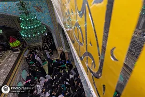 آیین تعویض پوش ضریح منور رضوی در آستانه ماه محرم