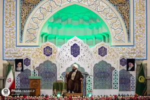 حال و هوای حرم مطهر رضوی در شب میلاد حضرت معصومه سلام الله علیها