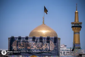 سیاه&zwnj;پوشی حرم مطهر رضوی به مناسبت شهادت امام باقر علیه&zwnj;السلام