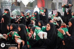 آیین معنوی &laquo;شیرخوارگان حسینی&raquo; در حرم مطهر رضوی