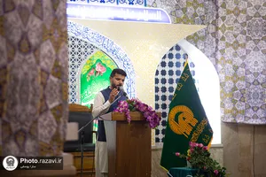 ویژه برنامه شب میلاد پیامبر اکرم (ص) و امام جعفر صادق (ع) با حضور زائران اردوزبان در رواق غدیر