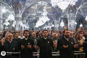 وداع با شهدای گمنام دفاع مقدس در حرم مطهر رضوی