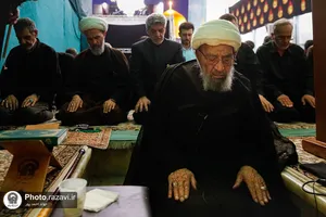 اقامه نماز جماعت مغرب و عشا به امامت آیت&zwnj;الله اشرفی شاهرودی
