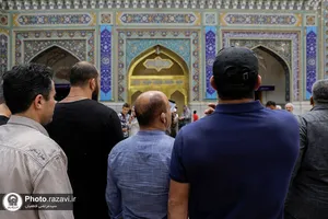 تشرف تیم ملی کشتی بزرگسالان به حرم مطهر
