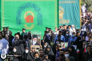 مراسم تشییع پیکر شهدای حرم احمد بن موسی در شیراز