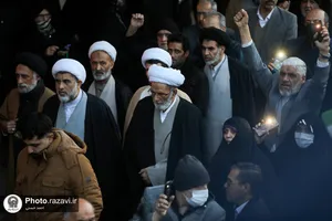 تشییع شهید مدافع امنیت حسن براتی در مشهد مقدس