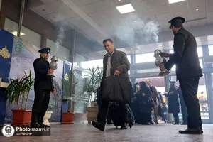 استقبال از زائران مشهد مقدس توسط خدام حرم مطهر رضوی