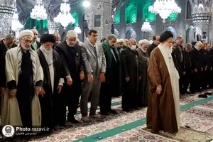 مراسم سالروز پیروزی انقلاب اسلامی در حرم مطهر رضوی
