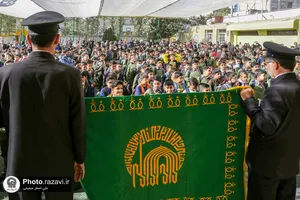 حضور دربانان حرم مطهر رضوی در مراسم آغاز سال تحصیلی مدارس بعثت