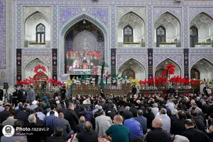 آیین اذن عزای ماه محرم در حرم مطهر رضوی-1